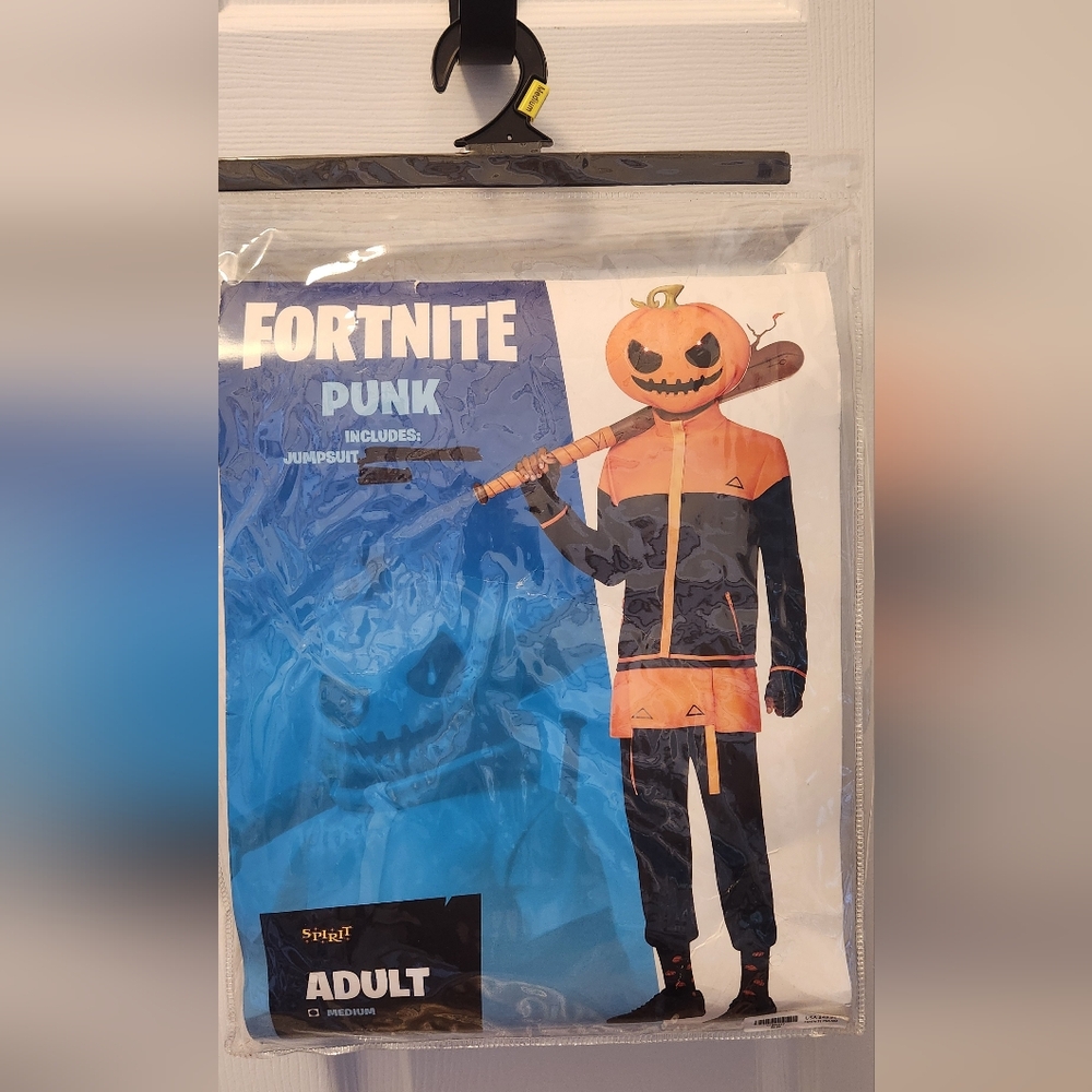 Spirit Fortnite Punk Costume - Black and Orange